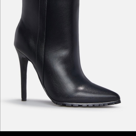 Stiletto lug sole pull on booties - vegan - Picture 2 of 5